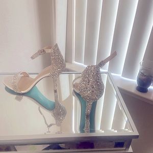 Betsey Johnson,3.5"heel, adjustable buckle,perfect for Weddings, Xmas, Proms